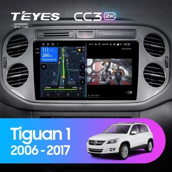 Штатная магнитола Teyes CC3 2K 4/64 Volkswagen Tiguan 1 NF (2006-2017) F1
