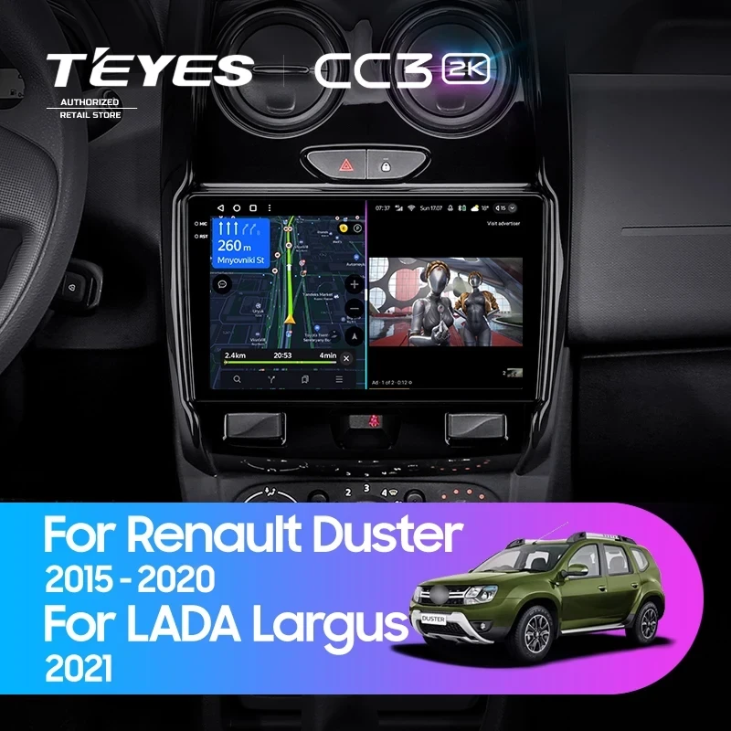 Штатная магнитола Teyes CC3 2K 4/64 Renault Duster (2015-2020) F2