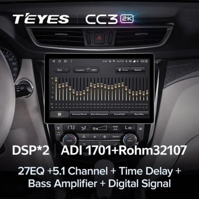 Штатная магнитола Teyes CC3 2K 6/128 Nissan X-Trail 3 T32 (2013-2021) F2 Тип-AВ (13")