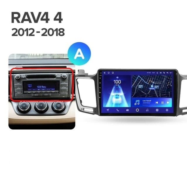 Штатная магнитола Teyes CC2 Plus 4/64 Toyota RAV4 (2012-2018)