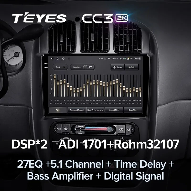 Штатная магнитола Teyes CC3 2K 6/128 Chrysler Town &amp; Country 4 RS (2000-2007) Тип-A