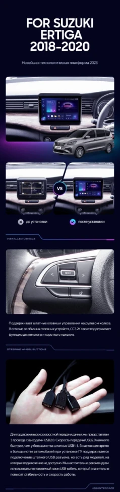 Штатная магнитола Teyes CC3 2K 6/128 Suzuki Ertiga (2018-2020)