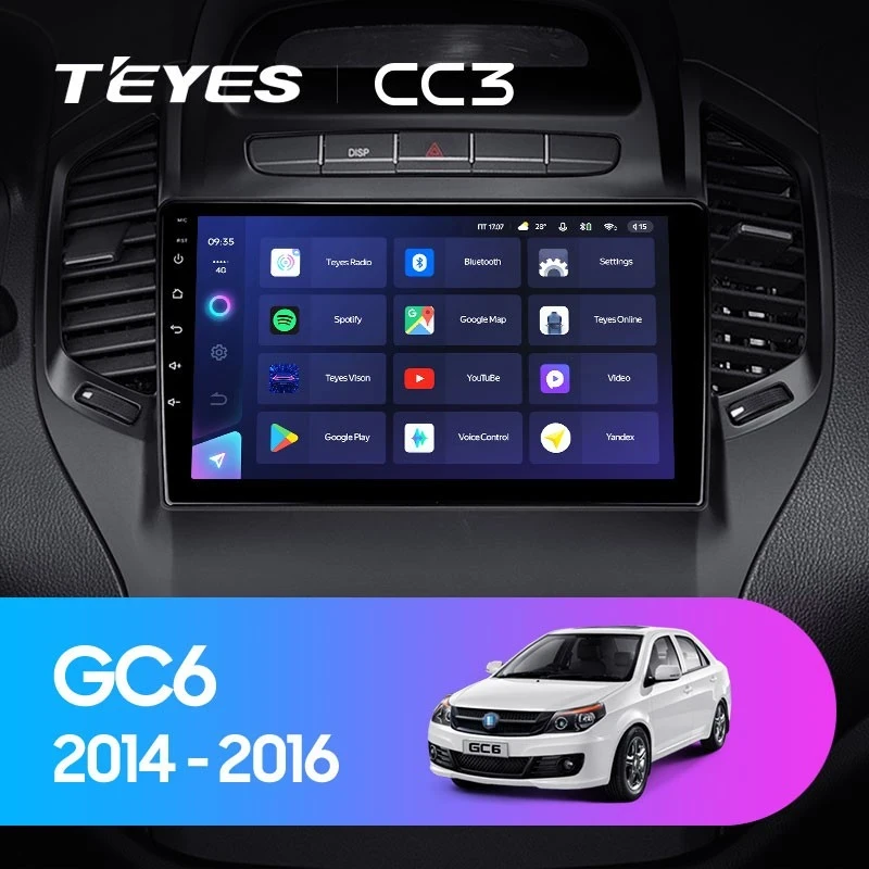 Штатная магнитола Teyes CC3 4/32 Geely GC6 1 (2014-2016)