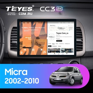 Штатная магнитола Teyes CC3 2K 4/32 Nissan Micra K12 (2002-2010) (11")