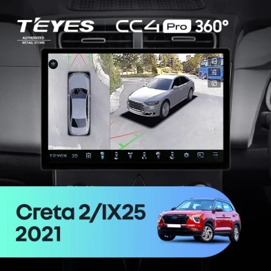 Штатная магнитола Teyes CC4 Pro 360 8/128 Hyundai Creta 2 (2021-2022) (глянец) F2 (13")