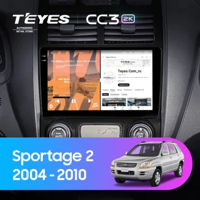 Штатная магнитола Teyes CC3 2K 360 6/128 Kia Sportage 2 (2004-2010) F2