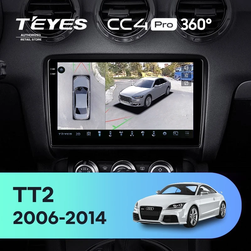 Штатная магнитола Teyes CC4 Pro 360 12/256 Audi TT 2 (2006-2014)