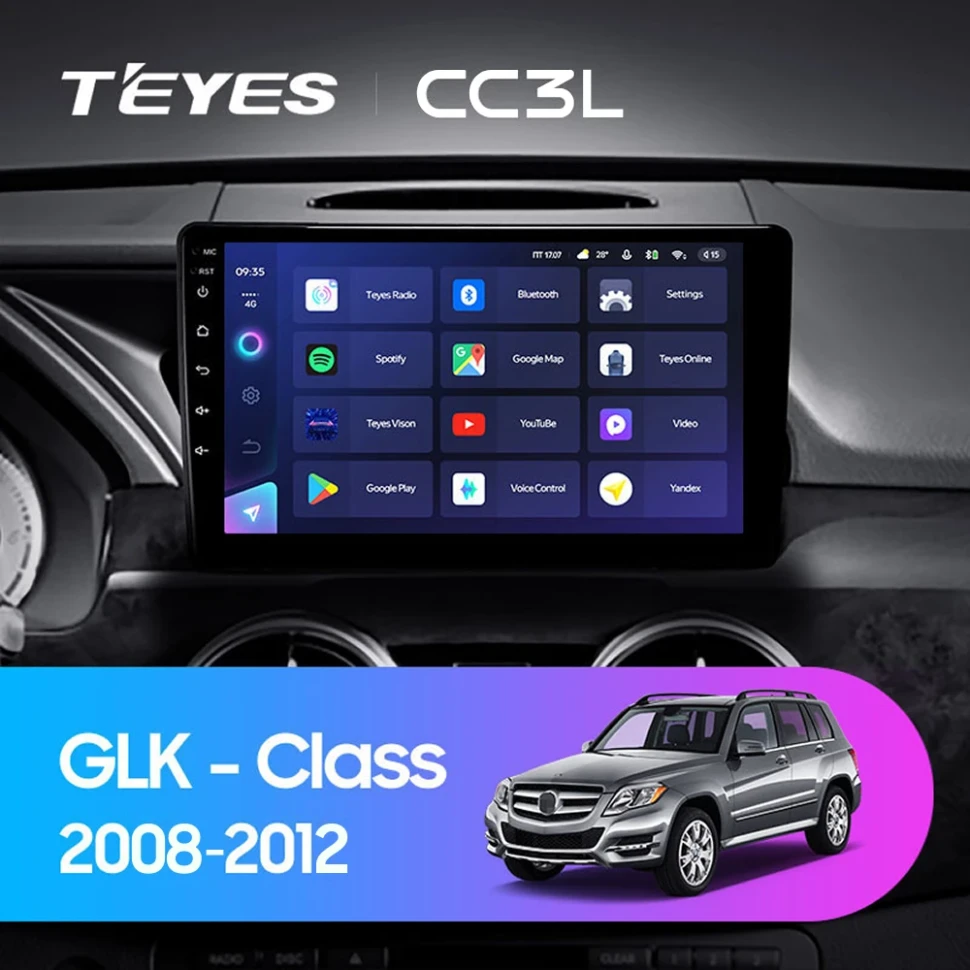 Штатная магнитола Teyes CC3L 4/64 Mercedes-Benz GLK-Class X204 (NTG 4.0) (2008-2012)