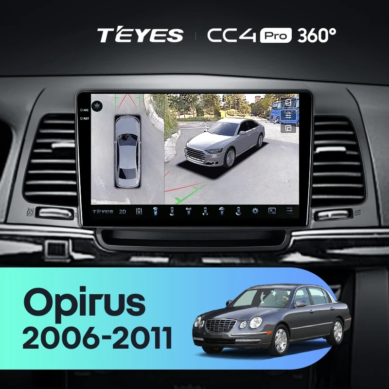 Штатная магнитола Teyes CC4 Pro 360 12/256 Kia Opirus GH (2006-2011)
