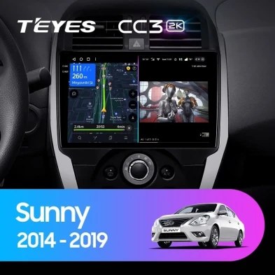 Штатная магнитола Teyes CC3 2K 4/64 Nissan Sunny (2014-2019) F1