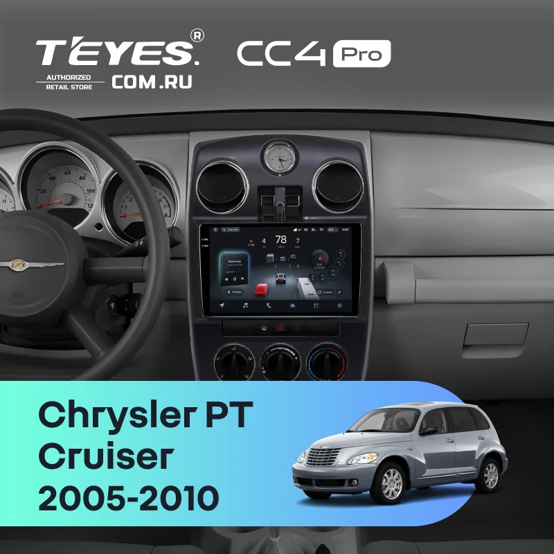 Штатная магнитола Teyes CC4 Pro 12/256 Chrysler PT Cruiser (2005-2010)