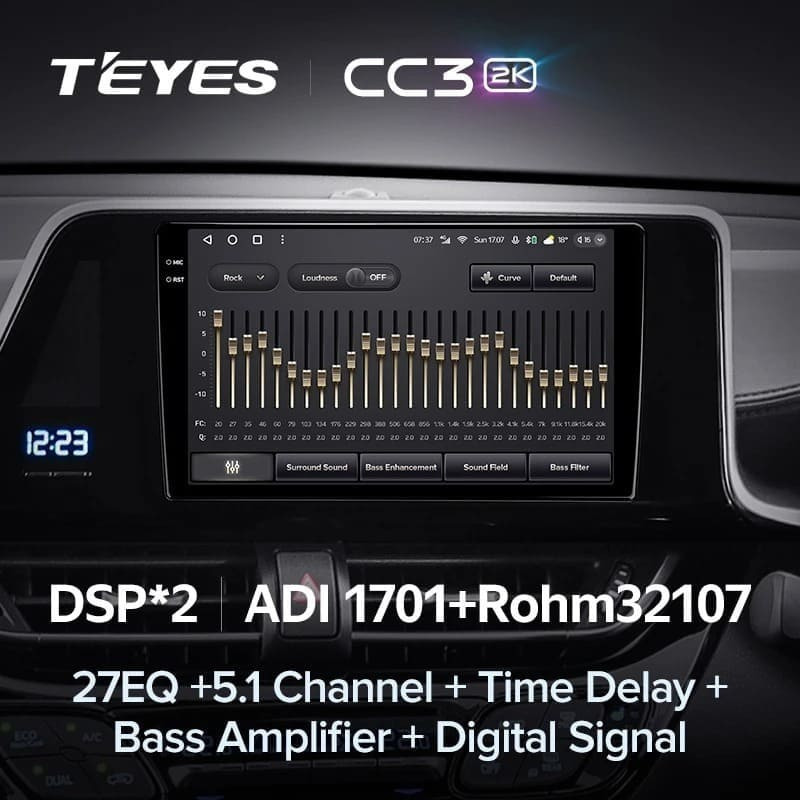 Штатная магнитола Teyes CC3 2K 360 6/128 Toyota C-HR (2016-2020) F2 Правый руль