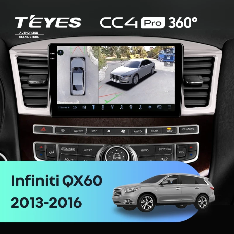 Штатная магнитола Teyes CC4 Pro 360 8/128 Infiniti QX60 (2013-2016)