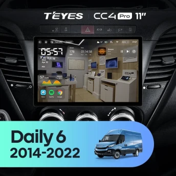 Штатная магнитола Teyes CC4 Pro 8/128 Iveco Daily 6 (2014-2022) (11")