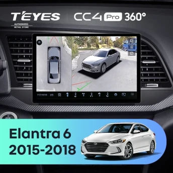 Штатная магнитола Teyes CC4 Pro 360 12/256 Hyundai Elantra 6 (2015-2018) Тип-B (11")