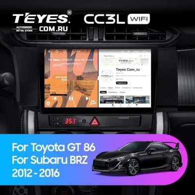 Штатная магнитола Teyes CC3L WiFi 2/32 Toyota GT 86 (2012-2016) Правый руль