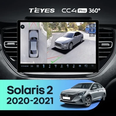 Штатная магнитола Teyes CC4 Pro 360 8/128 Hyundai Solaris 2 (2020-2021) (13")