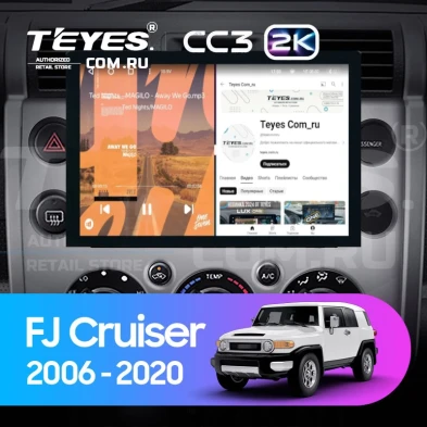 Штатная магнитола Teyes CC3 2K 4/32 Toyota FJ Cruiser J15 (2006-2020) F2 (13")