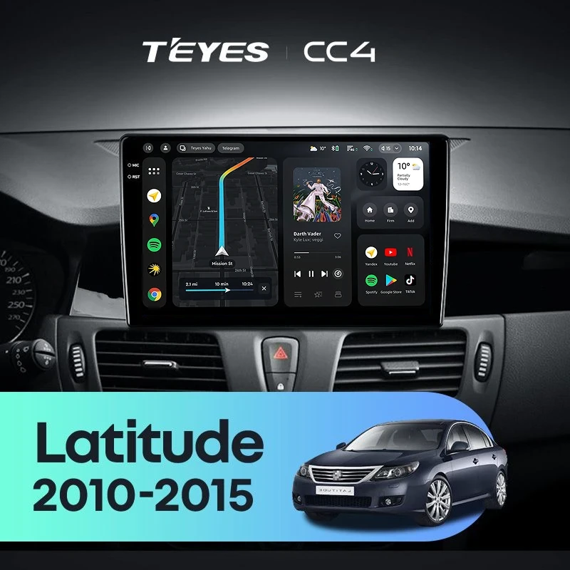 Штатная магнитола Teyes CC4 6/64 Renault Latitude 1 (2010-2015)