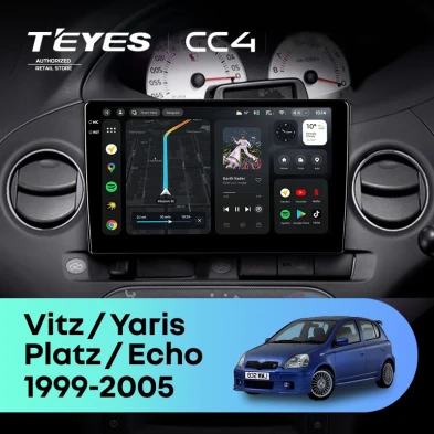 Штатная магнитола Teyes CC4 8/128 Toyota Vitz XP10 (1999-2005) F2