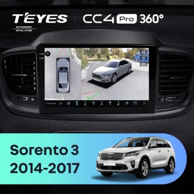 Штатная магнитола Teyes CC4 Pro 360 12/256 Kia Sorento 3 Prime (2014-2017) Тип-A