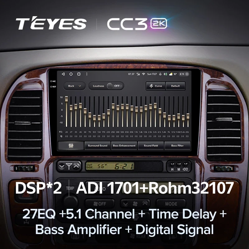 Штатная магнитола Teyes CC3 2K 6/128 Lexus LX470 (1998-2003) F3