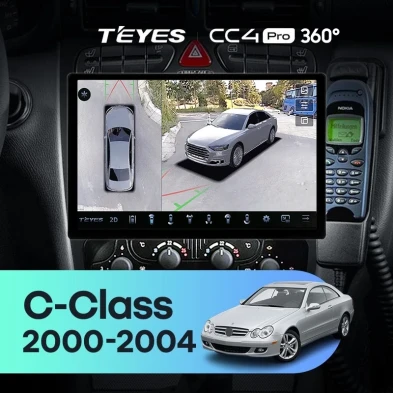 Штатная магнитола Teyes CC4 Pro 360 12/256 Mercedes-Benz C/CLK-Class S203 W203 W209 A209 (2000-2005) F1 (11")