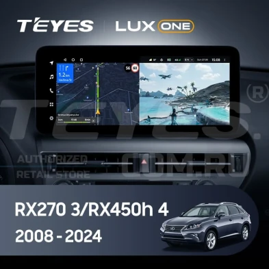 Штатная магнитола Teyes LUX ONE 6/128 Lexus RX450h 4 AL20 (2015-2024) Тип-C