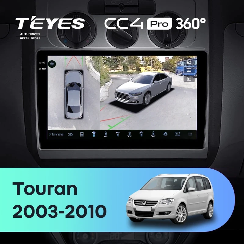 Штатная магнитола Teyes CC4 Pro 360 8/128 Volkswagen Touran 1 (2003-2010) F1