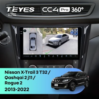 Штатная магнитола Teyes CC4 Pro 360 8/128 Nissan X-Trail 3 T32 (2013-2022) F3 Тип-C