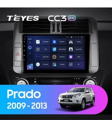 Штатная магнитола Teyes CC3 2K 360 6/128 Toyota Land Cruiser Prado 150 (2009-2013) F2 Тип-A