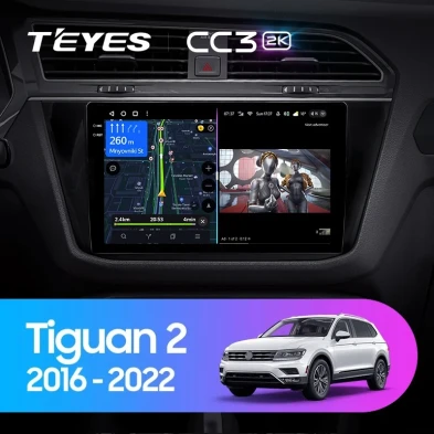 Штатная магнитола Teyes CC3 2K 360 6/128 Volkswagen Tiguan 2 (2016-2022) Тип-B