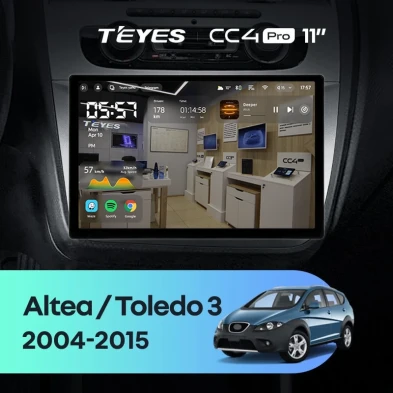Штатная магнитола Teyes CC4 Pro 8/128 Seat Altea (2004-2015) (11")