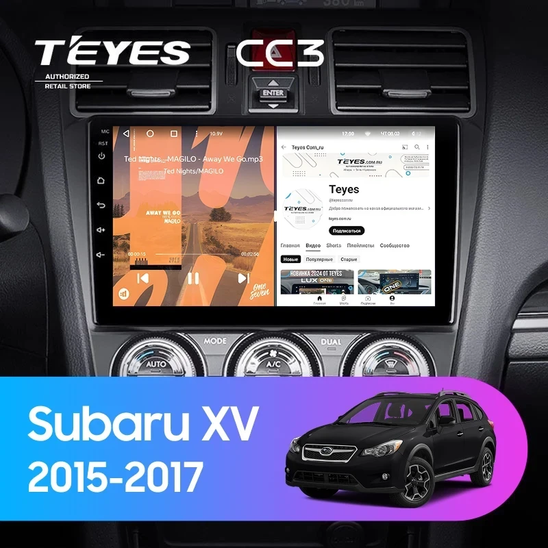 Штатная магнитола Teyes CC3 4/32 Subaru XV (2015-2017) F1
