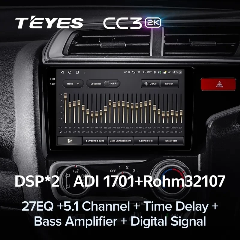 Штатная магнитола Teyes CC3 2K 4/64 Honda Fit 3 GP GK (2013-2020) Тип-B Правый руль