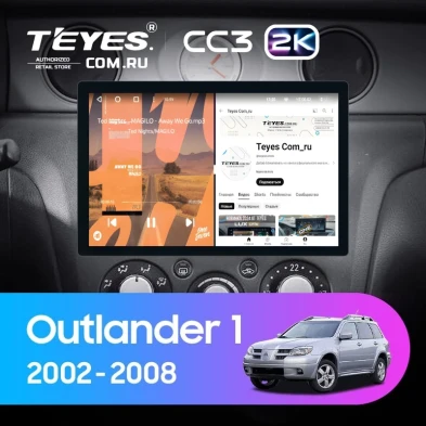 Штатная магнитола Teyes CC3 2K 4/64 Mitsubishi Outlander 1 (2002-2008) F2 (11")