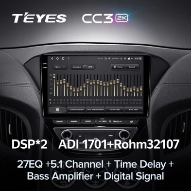 Штатная магнитола Teyes CC3 2K 6/128 Hyundai Rohens Coupe 2012+ F3