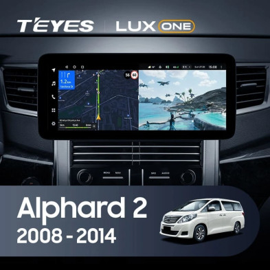 Штатная магнитола Teyes LUX ONE 4/64 Toyota Alphard 2 H20 (2008-2014) Тип-B
