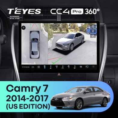 Штатная магнитола Teyes CC4 Pro 360 8/128 Toyota Camry 7 XV 50 55 (2014-2017) (North America) F5 (13")