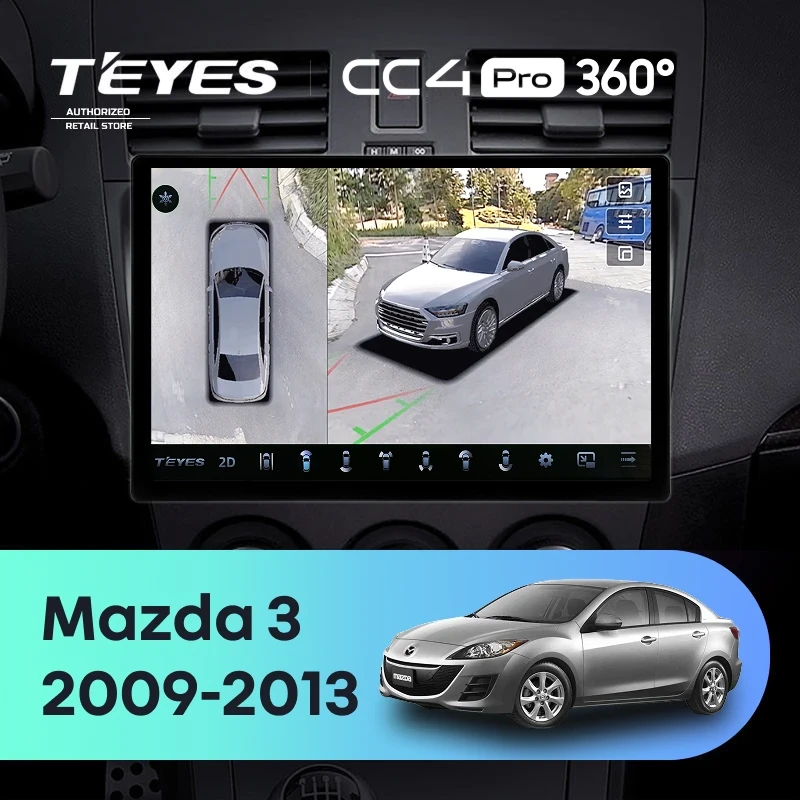 Штатная магнитола Teyes CC4 Pro 360 12/256 Mazda Axela 2 (2009-2013) (13")