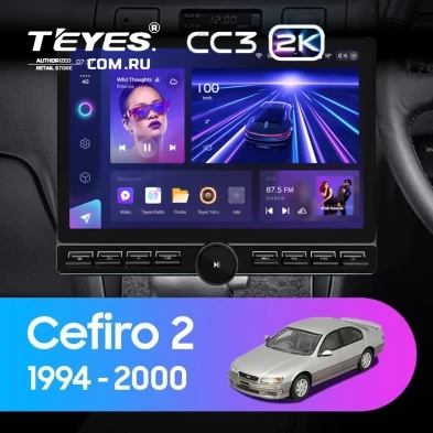 Штатная магнитола Teyes CC3 2K 6/128 Nissan Cefiro 2 A32 (1994-2000) F1 (13" с кнопками)