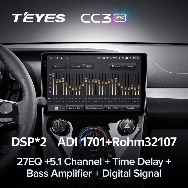 Штатная магнитола Teyes CC3 2K 4/32 Peugeot 108 (2014-2021) F1