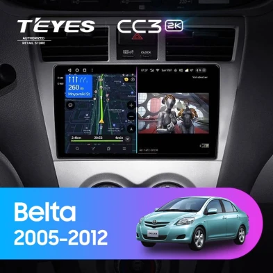 Штатная магнитола Teyes CC3 2K 6/128 Toyota Belta (2005-2012)