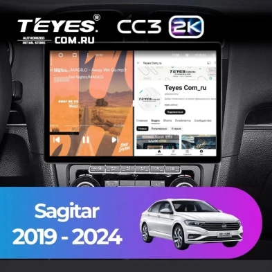 Штатная магнитола Teyes CC3 2K 4/32 Volkswagen Sagitar (2019-2024) (13")