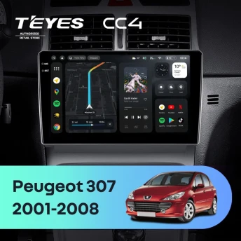 Штатная магнитола Teyes CC4 8/128 Peugeot 307 1 (2001-2008)