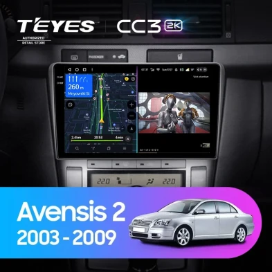 Штатная магнитола Teyes CC3 2K 4/32 Toyota Avensis T250 (2003-2009)