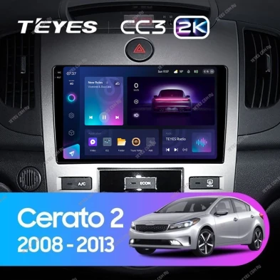 Штатная магнитола Teyes CC3 2K 6/128 Kia Cerato 2 TD (2008-2013) F2