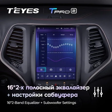 Штатная магнитола Tesla style Teyes TPRO 2 3/32 Jeep Cherokee 5 KL (2013-2018)