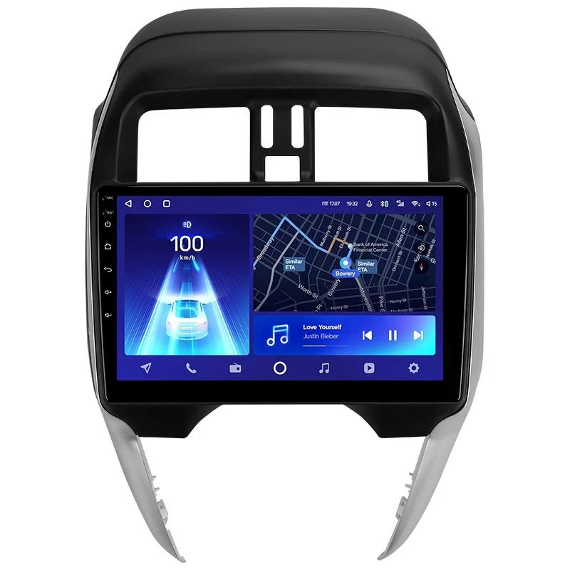 Переходная рамка Nissan Sunny (2014-2019) F1 Левый руль (10")