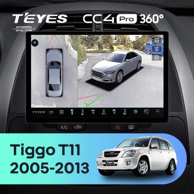 Штатная магнитола Teyes CC4 Pro 360 12/256 Chery Tiggo T11 1 (2005-2013) (11")